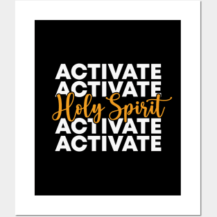 Holy Spirite Activate Mom Life Funny Trendy Quote Posters and Art